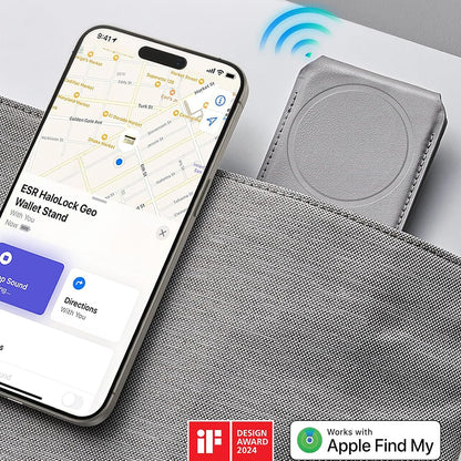 Portofel Magsafe, ESR, Findy my Wallet, Sivi