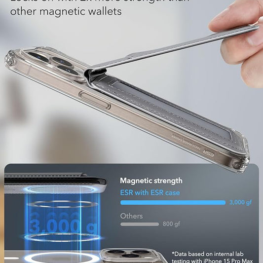 Portofel Magsafe, ESR, Sivi