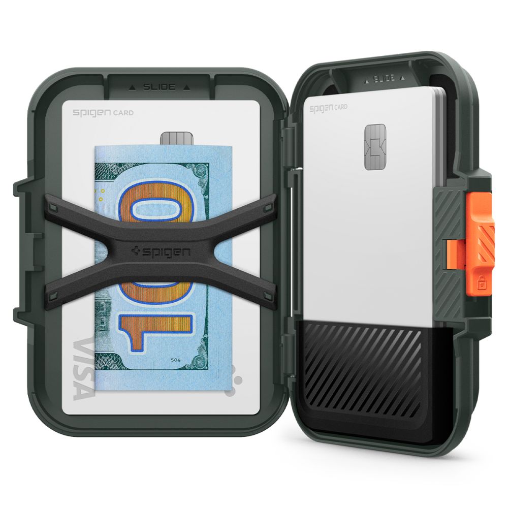 Portofel Magsafe, Spigen, Lock Fit, Zeleno