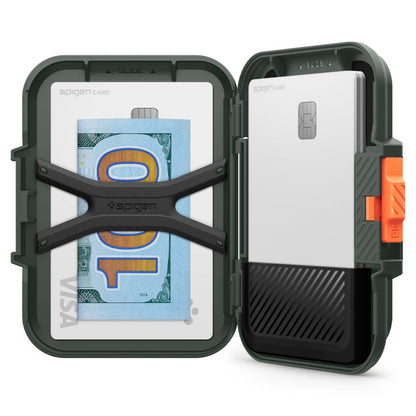 Portofel Magsafe, Spigen, Lock Fit, Zeleno