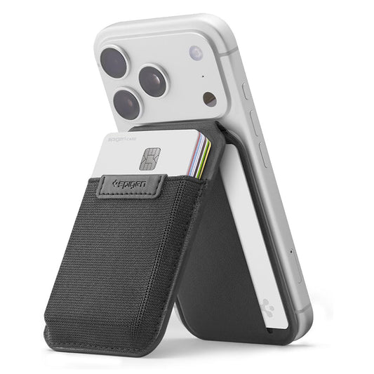MagSafe novčanik, Spigen, Slim Fold Tripod S314-4, Crna AFA11591
