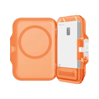 Portofel MagSafe, Spigen, TinTap MagFit+, Narandžasti Saten AFA11381