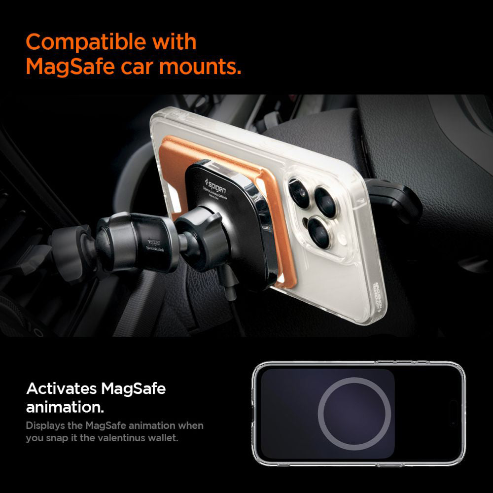 MagSafe novčanik, Spigen, Valentinus MagFit+ , Narandžasta AFA11340