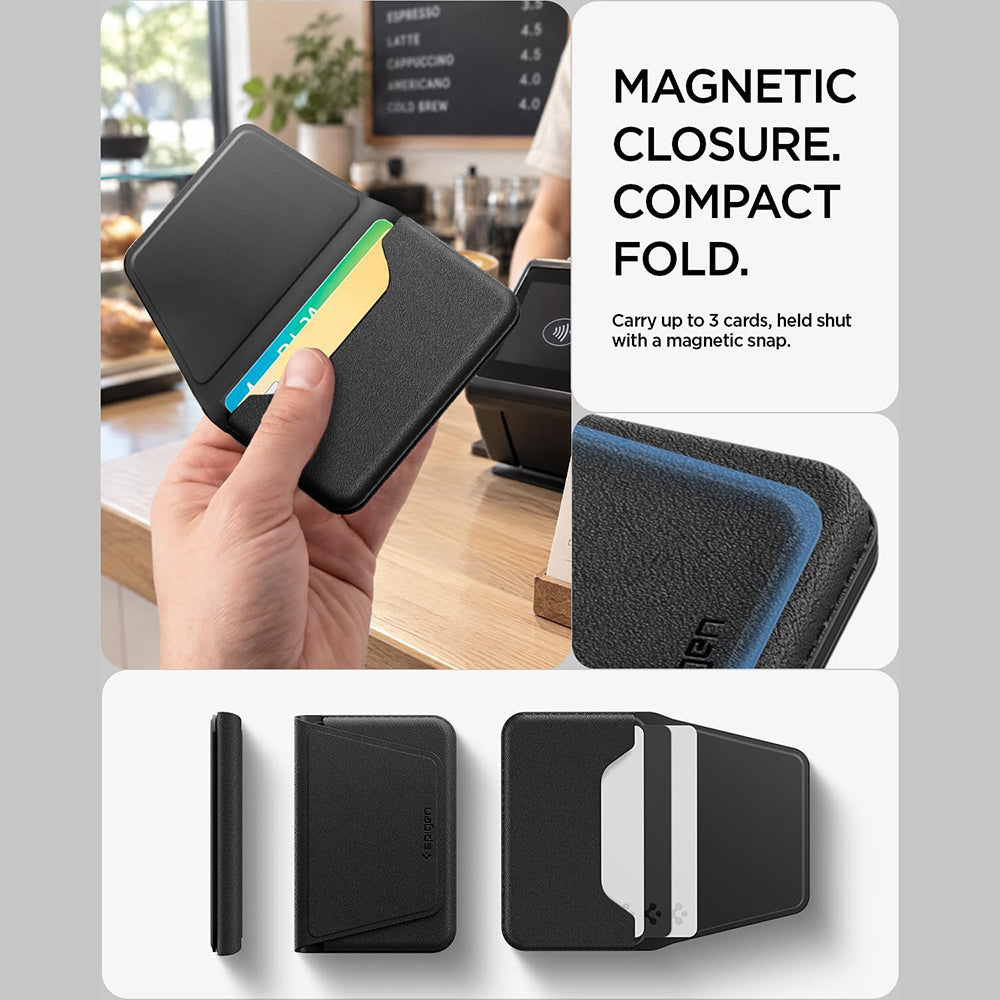 MagSafe novčanik, Spigen, Valentinus S-2 3 Cards, crni AFA11978