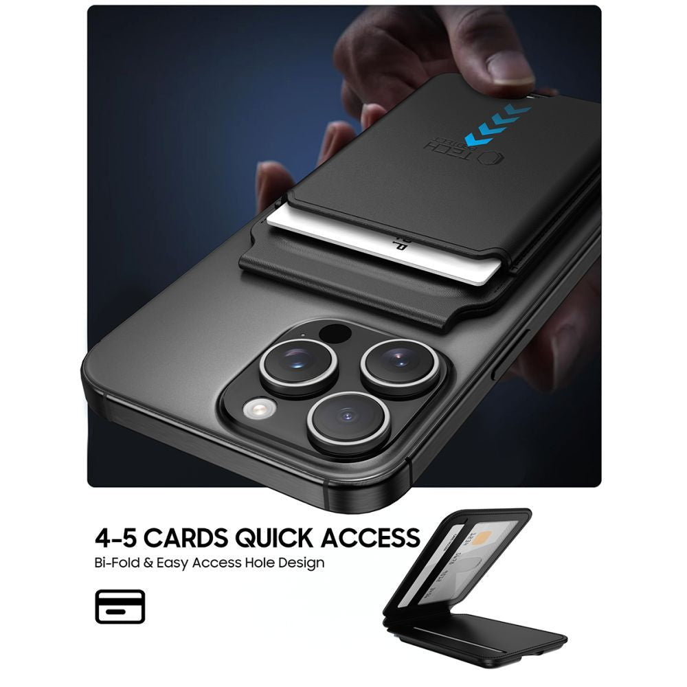 Novčanik MagSafe, Tech-Protect, Magwallet Stand, Crni
