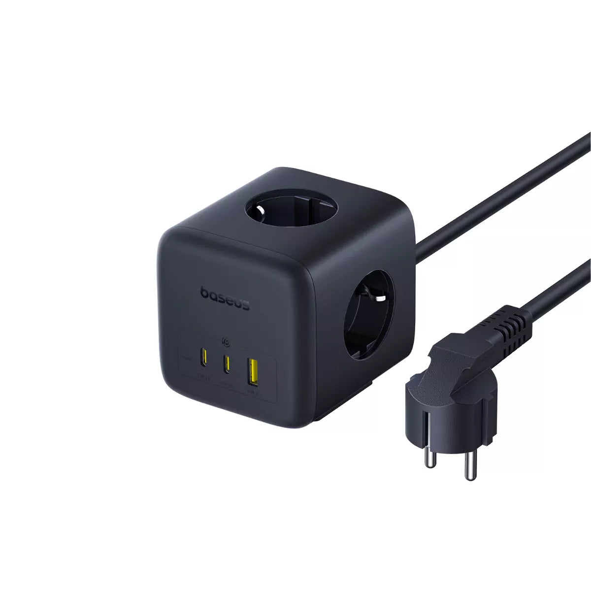 Prelungitor Baseus EnerFill FA11, 67W, 3.35A, 1 x USB-A - 2 x USB-C - 3 x Schuko, Crni E00082100123-00