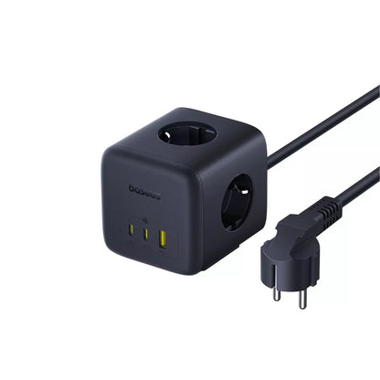 Prelungitor Baseus EnerFill FA11, 67W, 3.35A, 1 x USB-A - 2 x USB-C - 3 x Schuko, Crni E00082100123-00