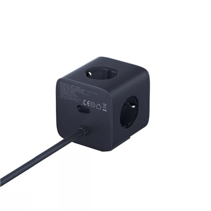 Prelungitor Baseus EnerFill FA11, 67W, 3.35A, 1 x USB-A - 2 x USB-C - 3 x Schuko, Crni E00082100123-00