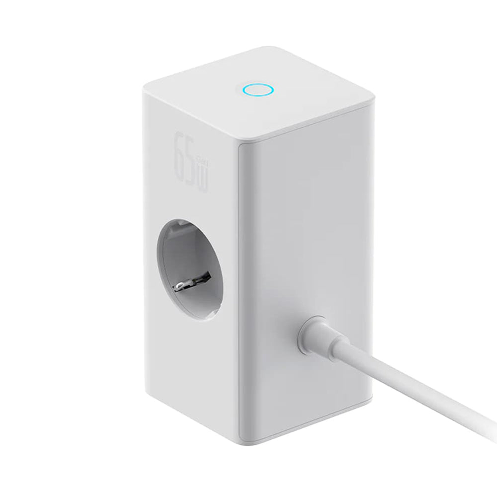 Prelungitor Baseus PowerCombo, 1 x Schuko, Beli PSLR000602