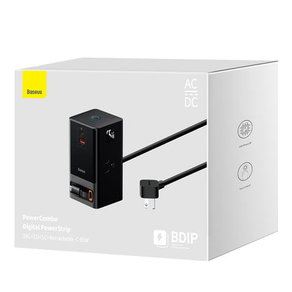 Prelungitor Baseus PowerCombo US, 3 x Prize, Crni PSLR000101