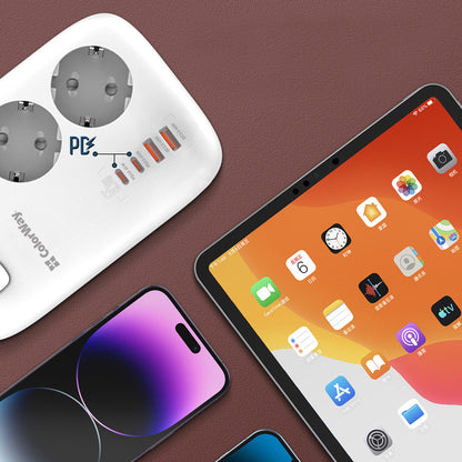 Produžni kabl ColorWay, 3 x Schuko, Beli