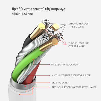 Prelungitor ColorWay, 6 x Schuko, Beli