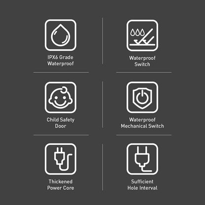 Prelungitor ColorWay, 6 x Schuko, Beli