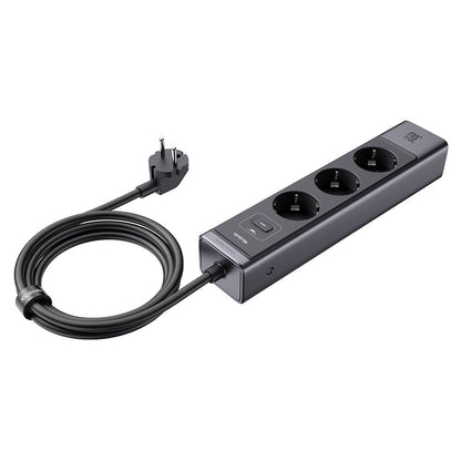 Produžni kabl McDodo CH-0620, 3 x Schuko - 1 x USB-A - 2 x USB-C, Crni