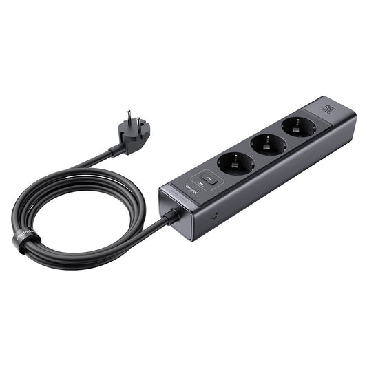 Produžni kabl McDodo CH-0620, 3 x Schuko - 1 x USB-A - 2 x USB-C, Crni