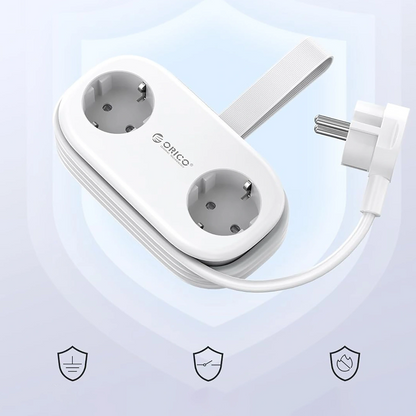 Produžni kabl Orico AP3, 2 x Schuko - 2 x USB-A - 2 x USB-C, Bela