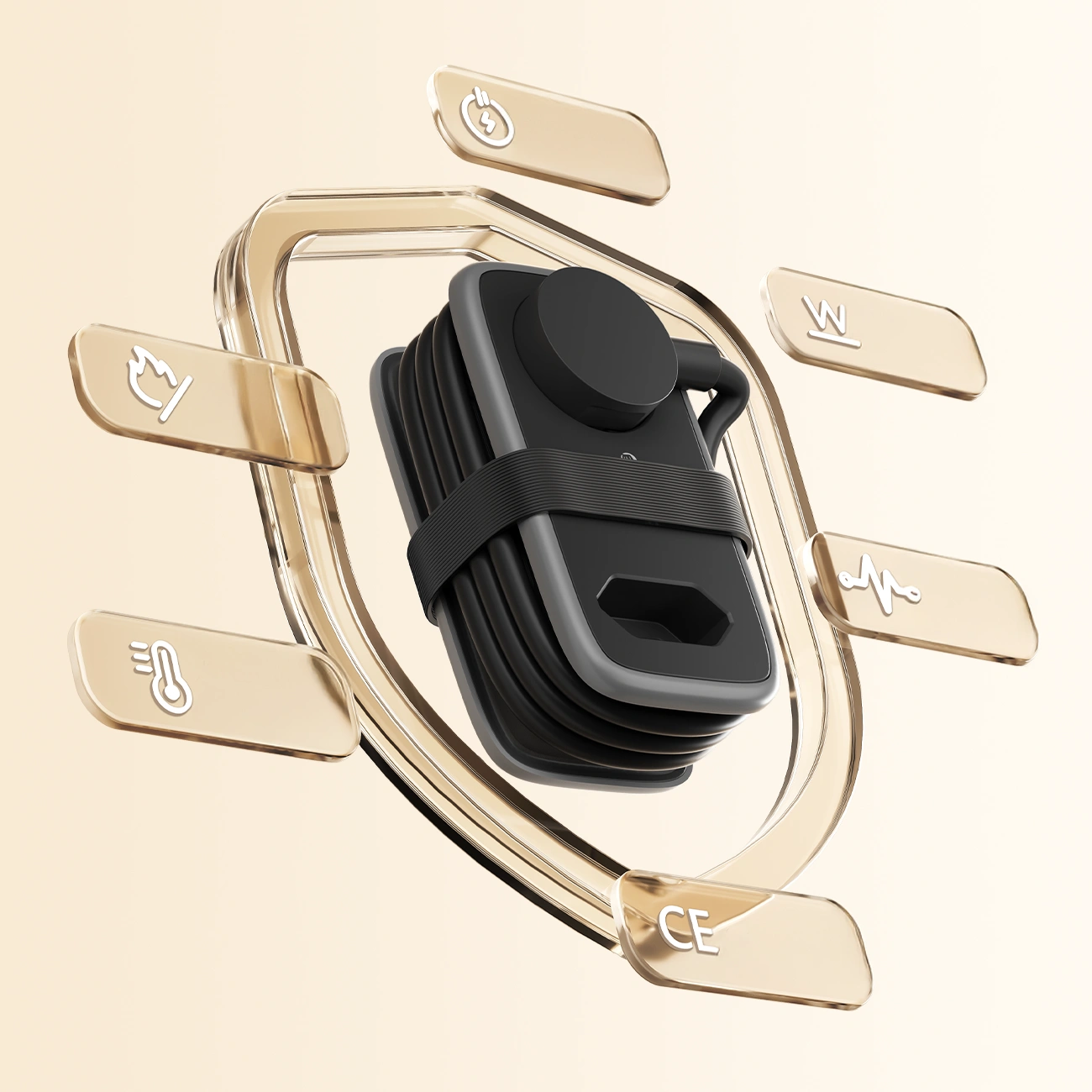 Produžni kabl Orico APP, 1 x Schuko - 1 x Utičnica - 2 x USB-A - 1 x USB-C, Crno Sivo