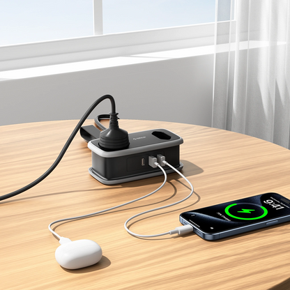 Produžni kabl Orico APP, 1 x Schuko - 1 x Utičnica - 2 x USB-A - 1 x USB-C, Crno Sivo
