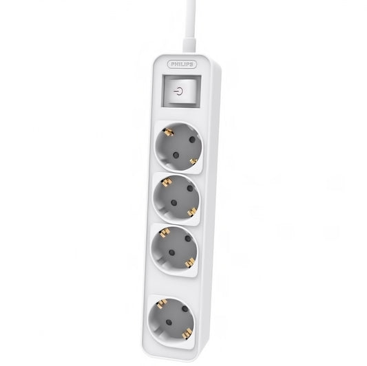 Produžni kabel Philips, 4 x Schuko, 1.5m, Bijeli CHP2144W/60