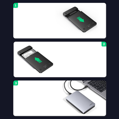 Rack UGREEN CM300 za HDD / SSD SATA 2.5inch, USB 3.1, Sivi