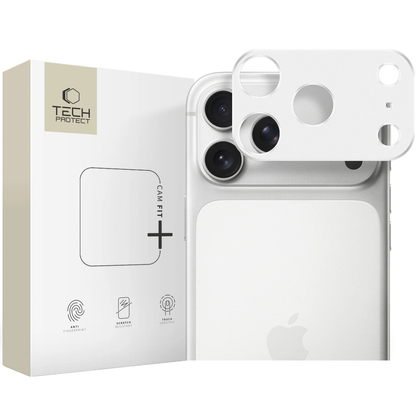 Okvir za zaštitu zadnje kamere Tech-Protect Camalloy Fit+ za Apple iPhone 17 Pro Max, Aluminijum, Srebrni