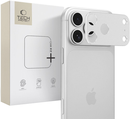 Zaštitni okvir za zadnju kameru Tech-Protect Camalloy Fit+ za Apple iPhone 18 Pro Max, aluminijum, srebrna