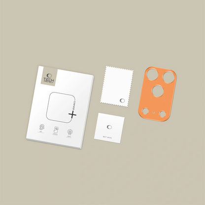 Okvir za zaštitu zadnje kamere Tech-Protect Camalloy Fit+ za Apple iPhone 17 Pro Max, Aluminijum, Narandžasta