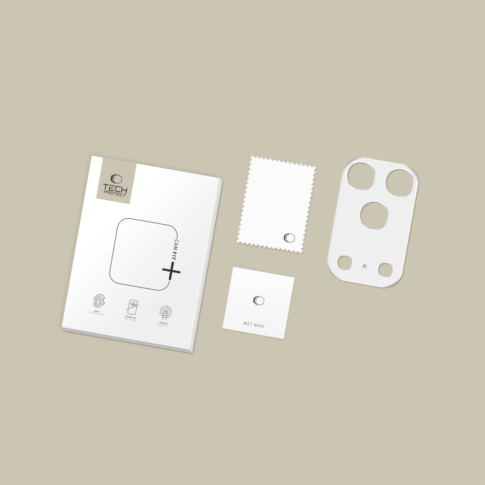 Okvir za zaštitu zadnje kamere Tech-Protect Camalloy Fit+ za Apple iPhone 17 Pro Max, Aluminijum, Srebrni