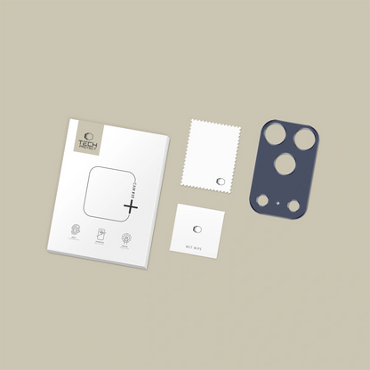 Okvir za zaštitu zadnje kamere Tech-Protect Camalloy Fit+ za Apple iPhone 17 Pro, Aluminijum, Tamnoplava