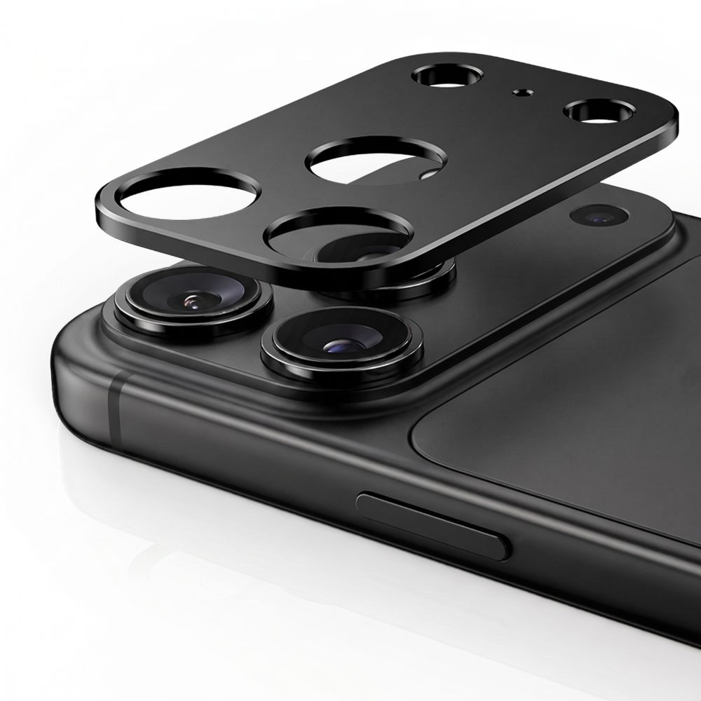Okvir zaštite zadnje kamere Tech-Protect Camalloy Fit+ za Apple iPhone 18 Pro, aluminijum, crna