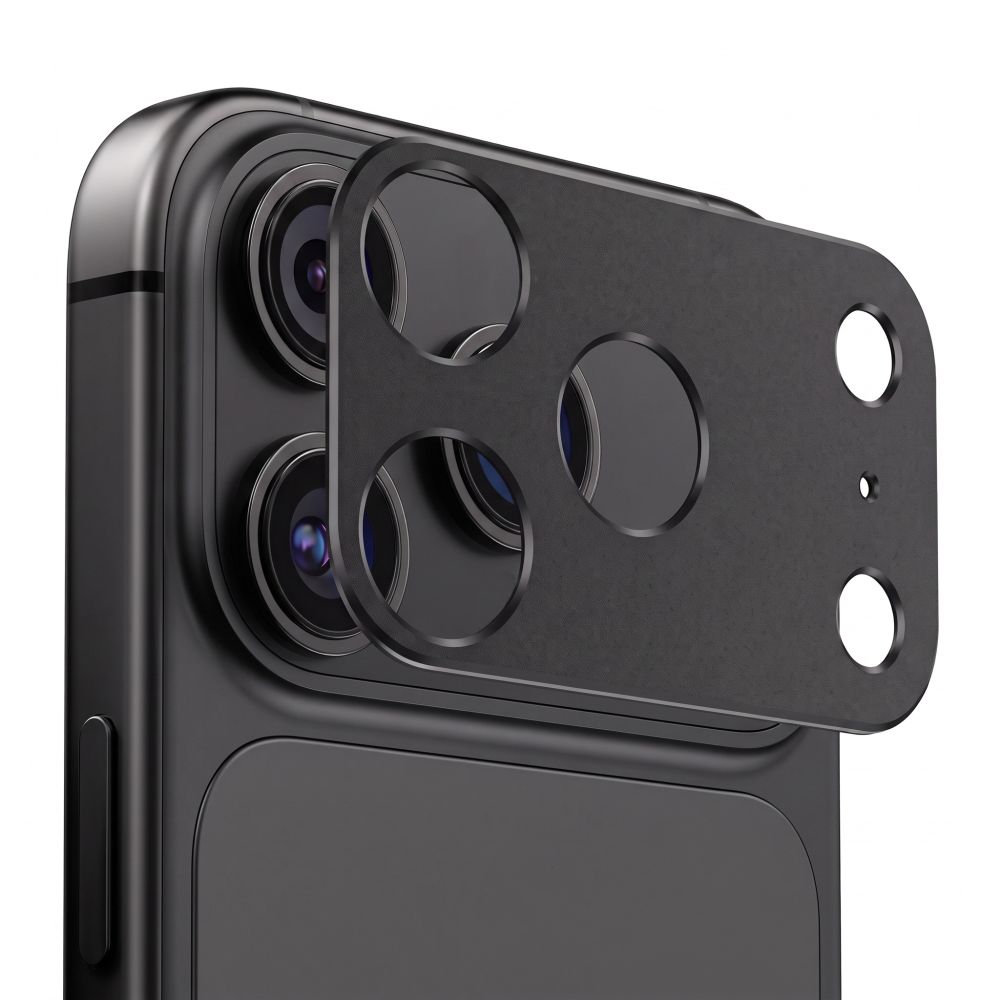 Okvir zaštite zadnje kamere Tech-Protect Camalloy Fit+ za Apple iPhone 18 Pro, aluminijum, crna