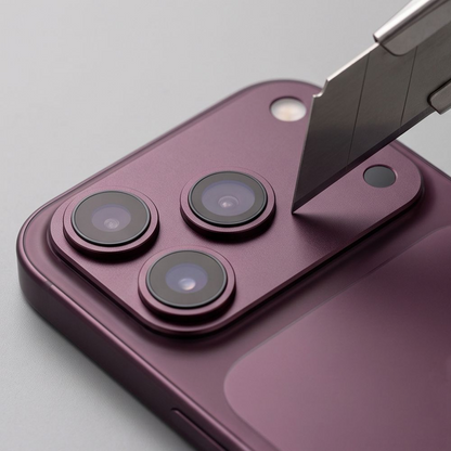 Zaštitni okvir zadnje kamere Tech-Protect Camalloy Fit+ za Apple iPhone 18 Pro Max, aluminijum, bordo boje
