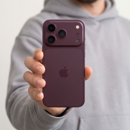 Zaštitni okvir za zadnju kameru Tech-Protect Camalloy Fit+ za Apple iPhone 18 Pro, aluminijum, bordo boje.