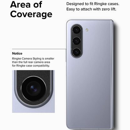 Okvir za zaštitu zadnje kamere Ringke Styling za Samsung Galaxy Z Fold5 F946, Aluminijum, Crni