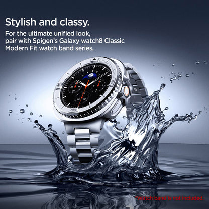 Okvir za zaštitu Spigen Tune Pro Pilot za Samsung Galaxy Watch8 Classic, Srebrni
