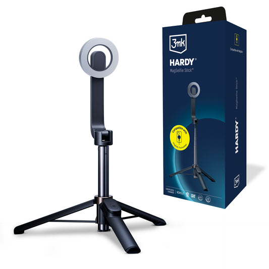 Selfie Stick Bluetooth 3MK Hardy MagSelfie, Univerzalan, Crn