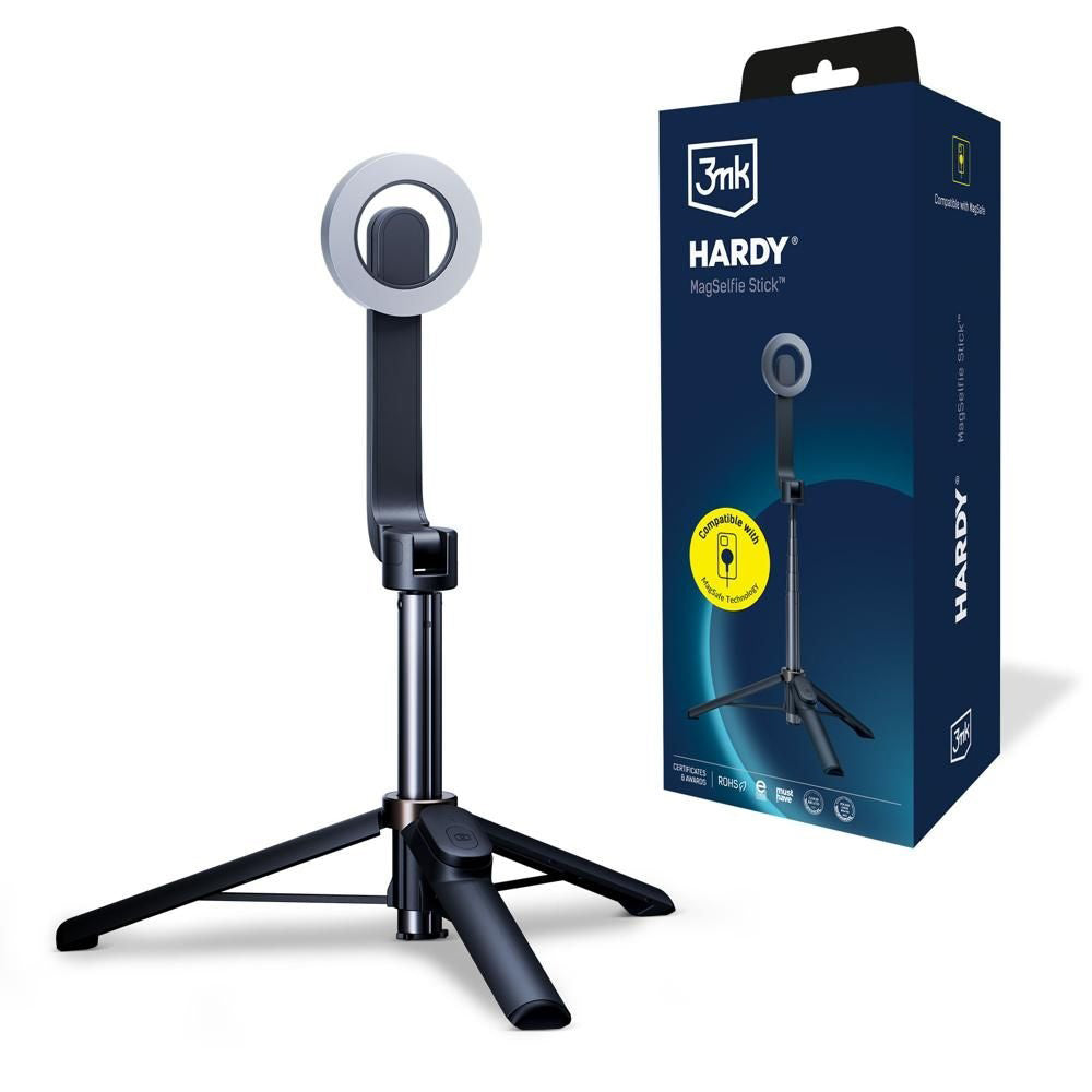 Selfie Stick Bluetooth 3MK Hardy MagSelfie, Univerzalan, Crn