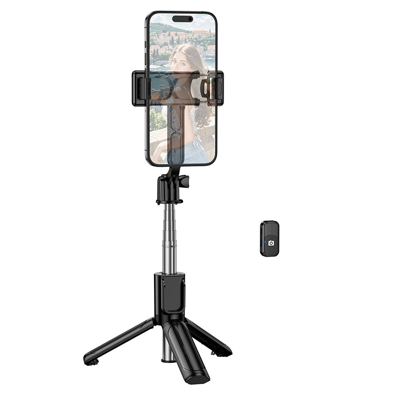 Selfie štap Bluetooth Borofone BY14 Graceful, 4.5 inča - 7 inča, Crna