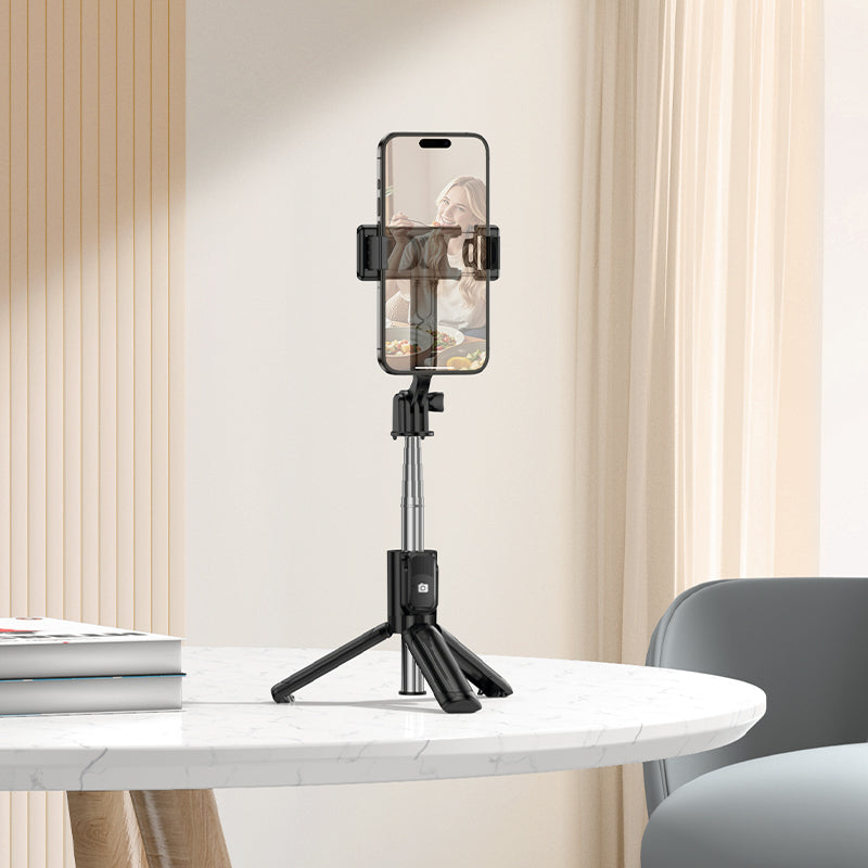 Selfie štap Bluetooth Borofone BY14 Graceful, 4.5 inča - 7 inča, Crna