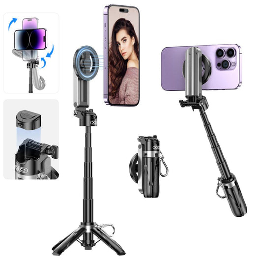 Selfie Stick Bluetooth XO Design SS22, Univerzalan, Crn