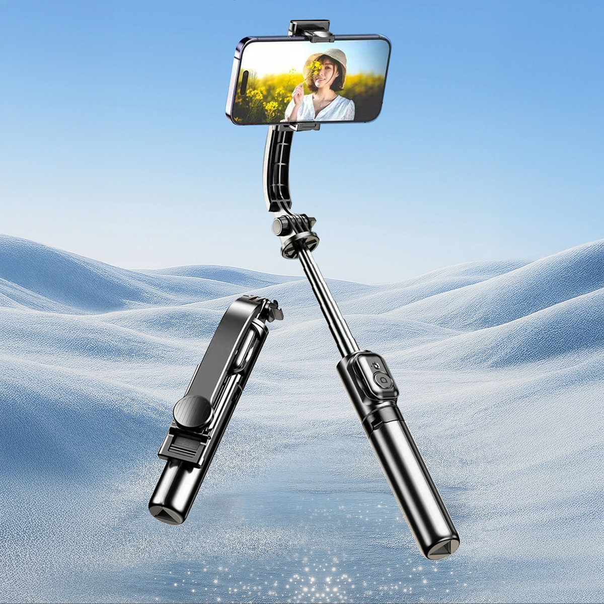 Selfi štap Bluetooth Dudao F18S 4u1, Univerzalni, Crni