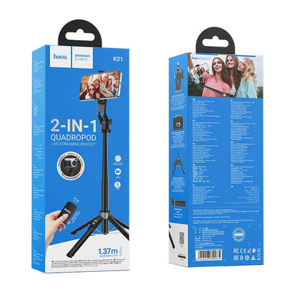 Selfie štap Bluetooth HOCO K21, univerzalan, crni