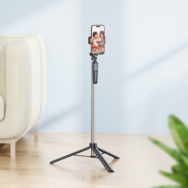 Selfie štap Bluetooth HOCO K19 Soul Live Broadcast, univerzalan, crni