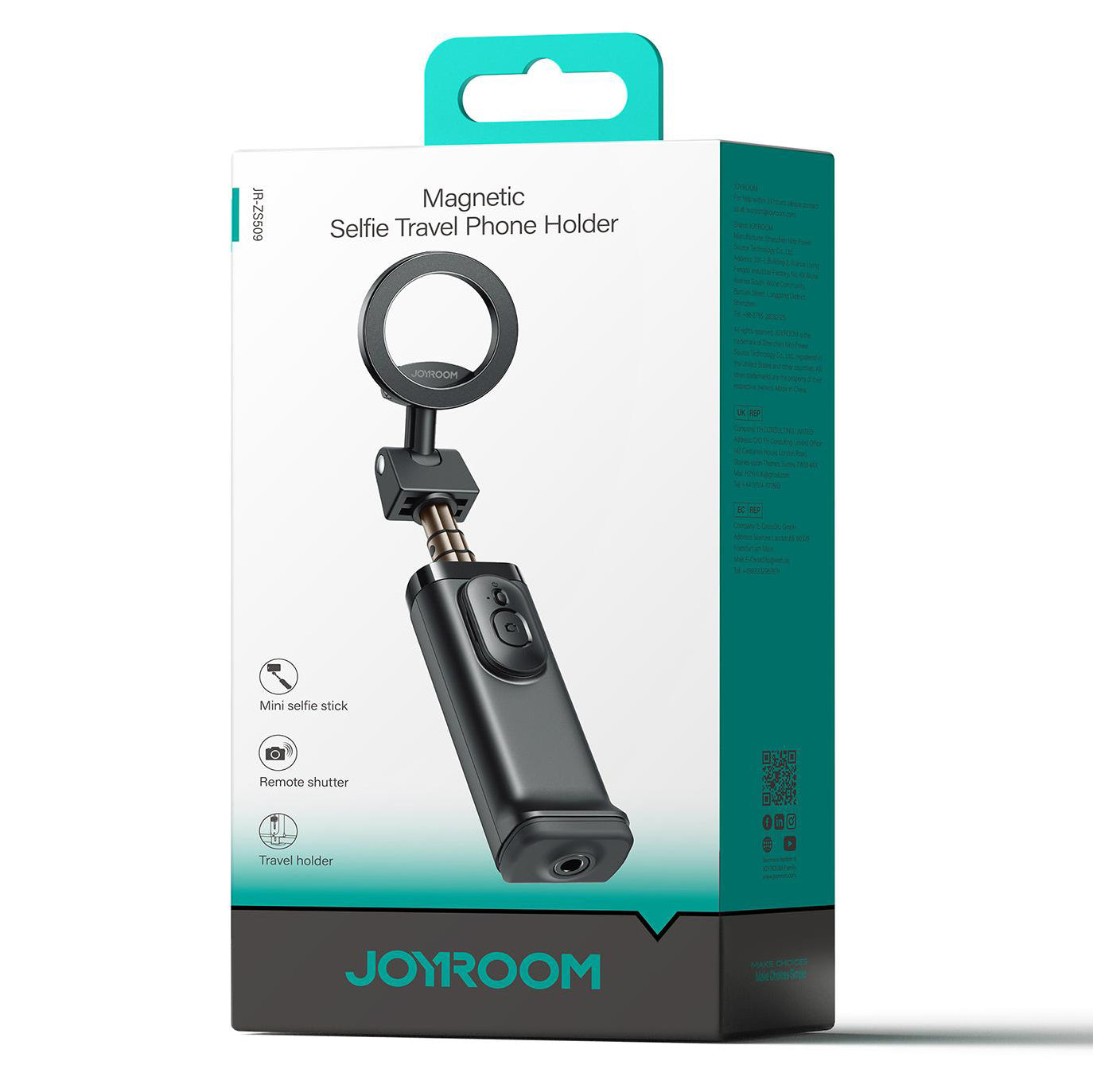 Selfie štap Bluetooth Joyroom JR-ZS509, Univerzalan, Crni