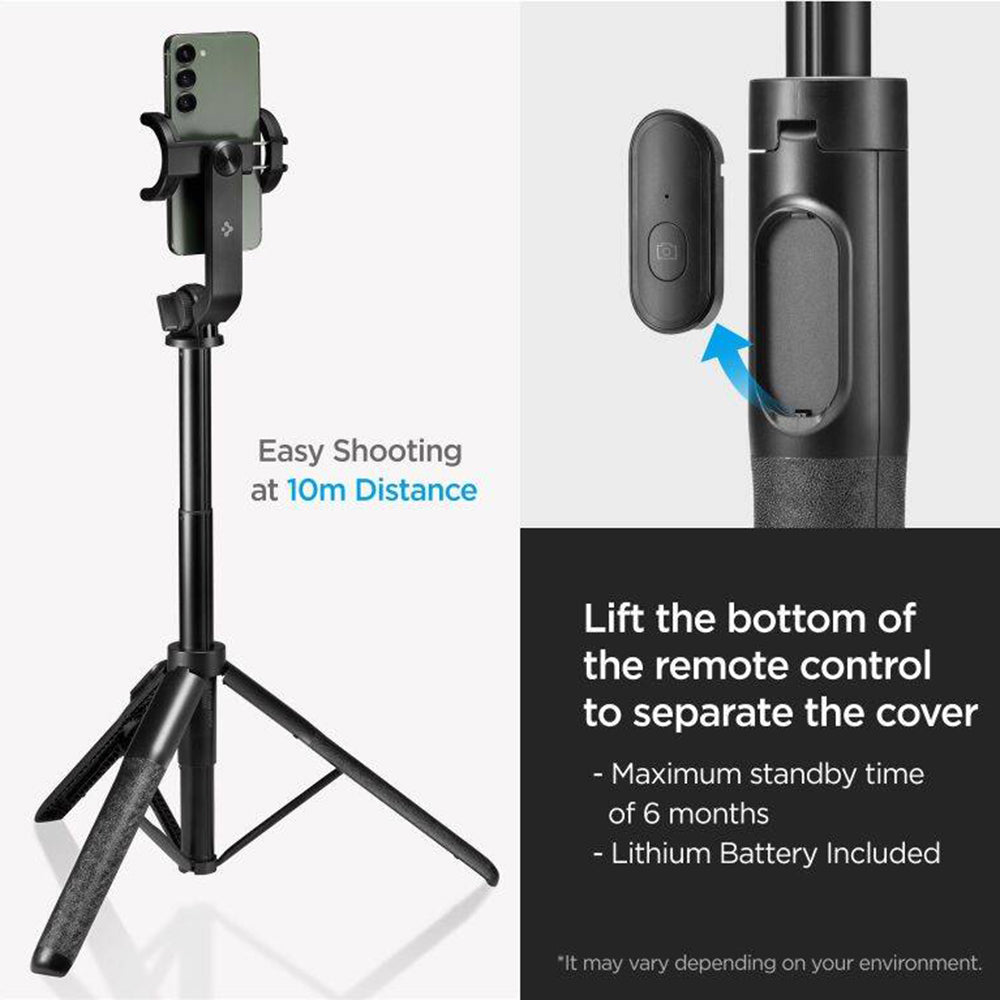 Selfie Stick Bluetooth Spigen S560W, Univerzalan, Crn