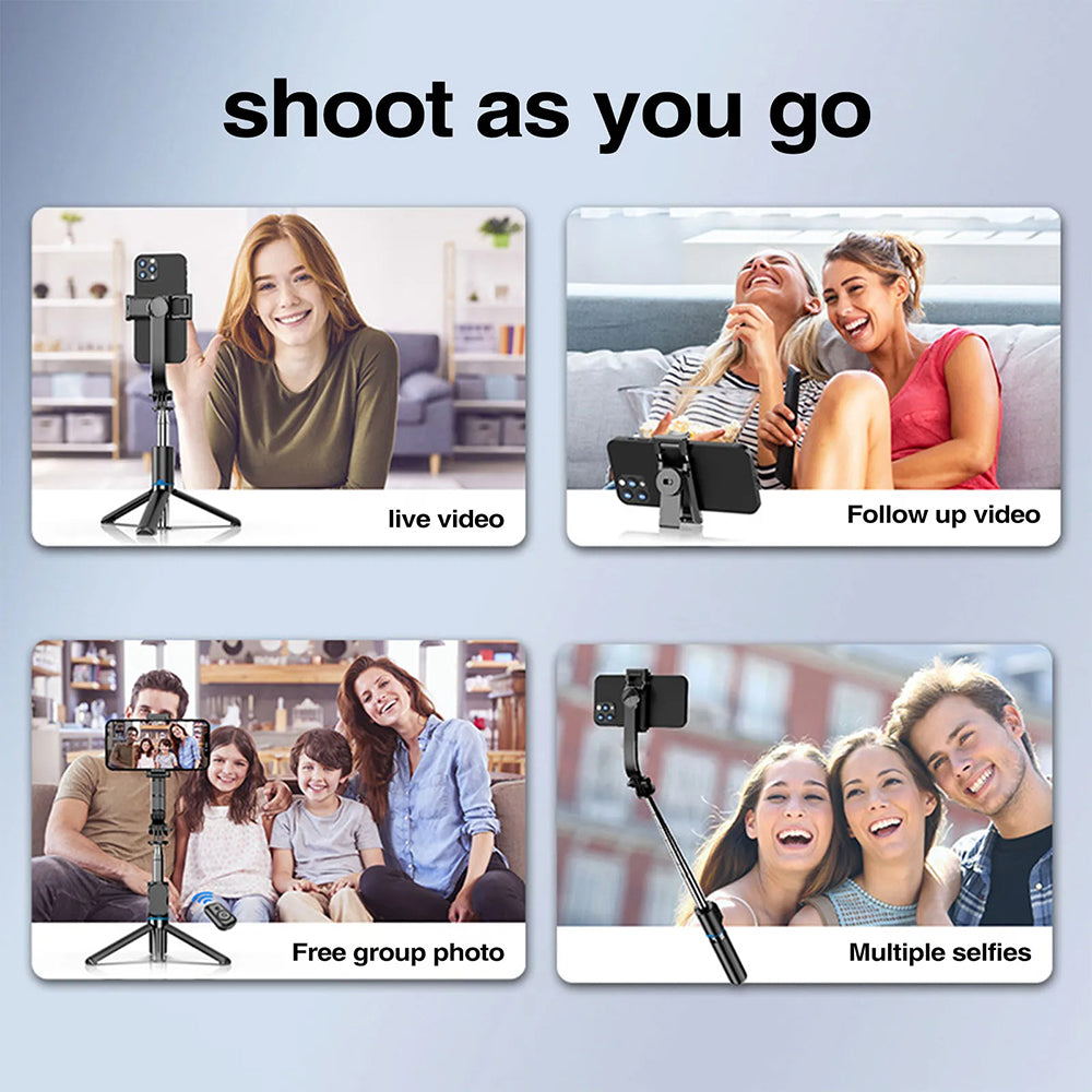 Selfie Stick Bluetooth Techsuit C01, Univerzalan, Crn