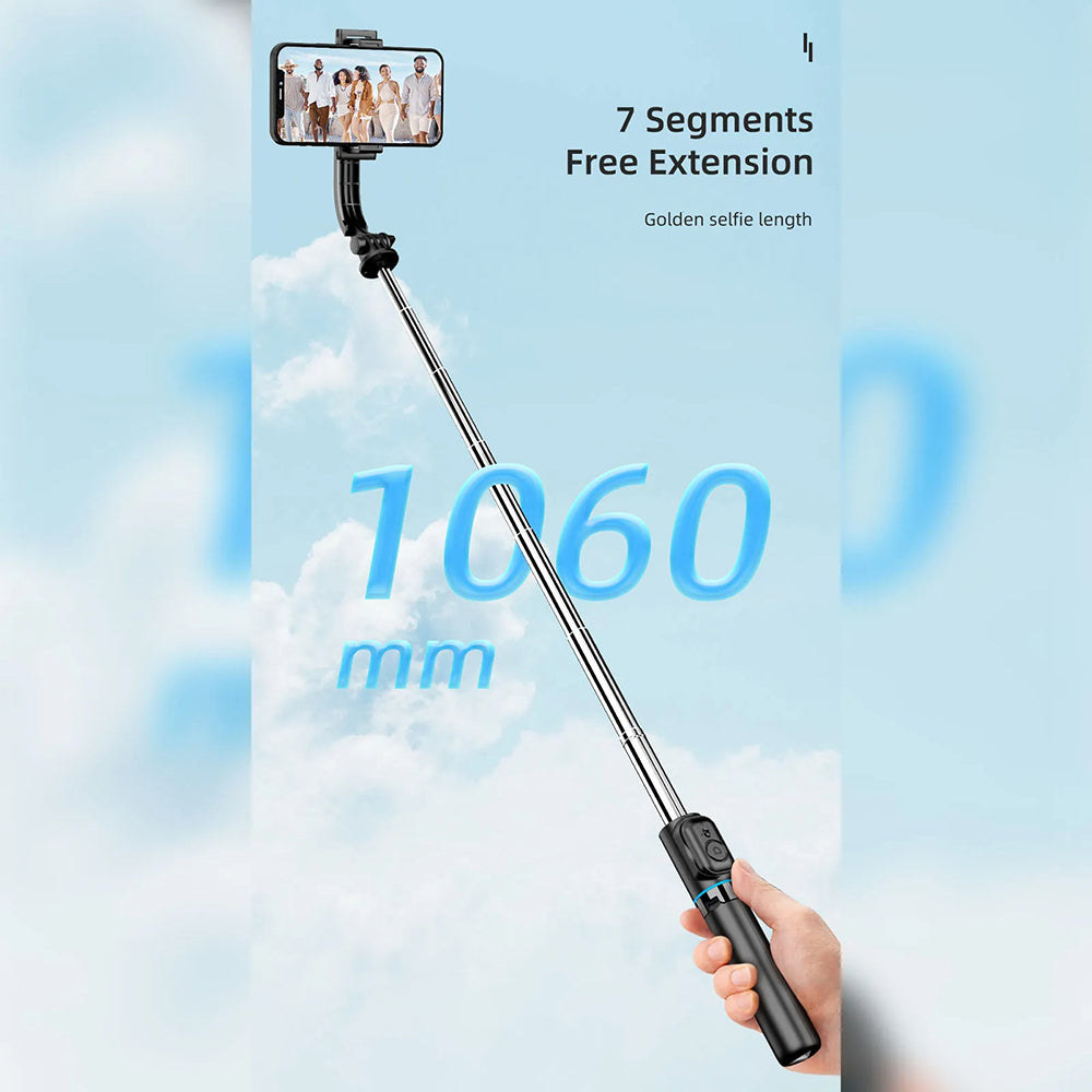 Selfie Stick Bluetooth Techsuit C01, Univerzalan, Crn