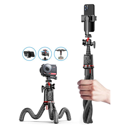 Selfie Stick Bluetooth Techsuit C03, Univerzalan, Crn