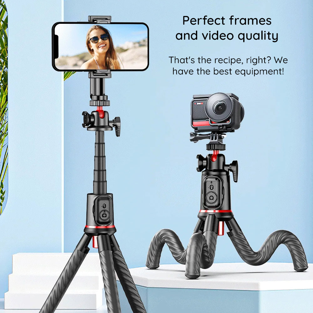 Selfie Stick Bluetooth Techsuit C03, Univerzalan, Crn
