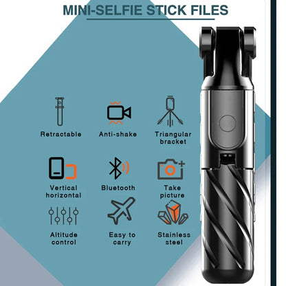 Selfie Stick Bluetooth Techsuit K03, Univerzalan, Crn
